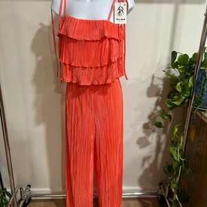 Olivia M Strappy Coral Two Piece Tank & Pants